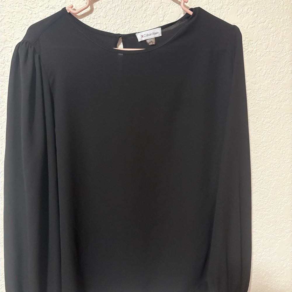 Calvin Klein Women's Elegant Black Blouse